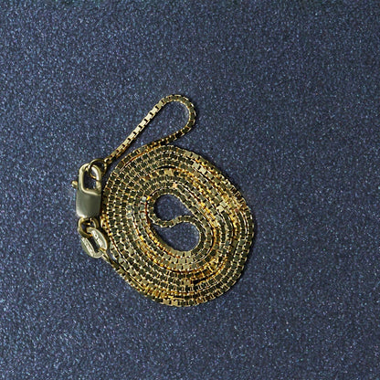 14k Yellow Gold Classic Box Chain 1.0mm Bids.com