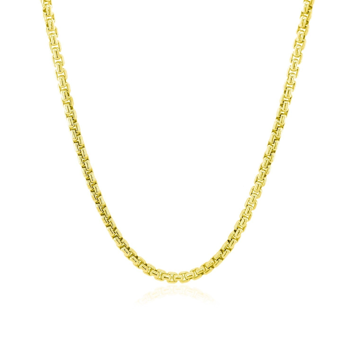 2.4mm 14k Yellow Gold Round Box Chain Bids.com