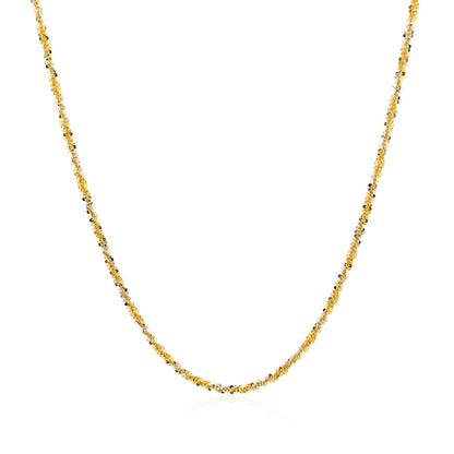 14k White and Yellow Gold Two Tone Sparkle Chain 1.5mm Bids.com