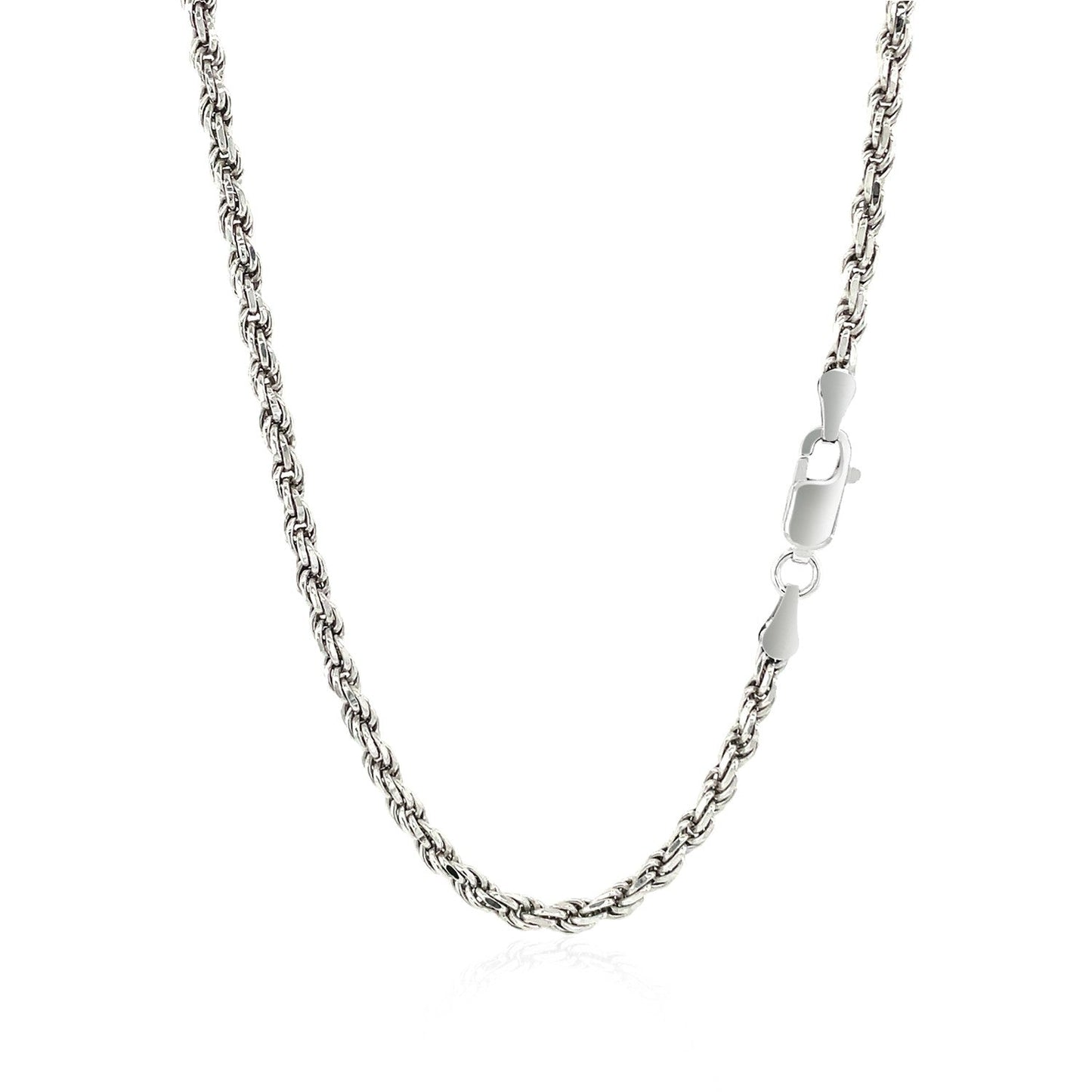 Sterling Silver 2.9mm Diamond Cut Rope Style Chain Bids.com