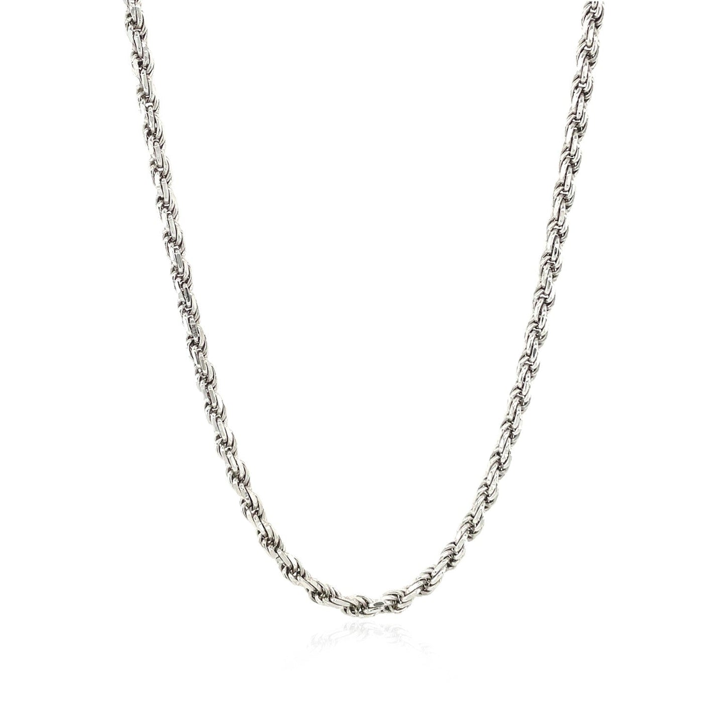 Sterling Silver 2.9mm Diamond Cut Rope Style Chain Bids.com