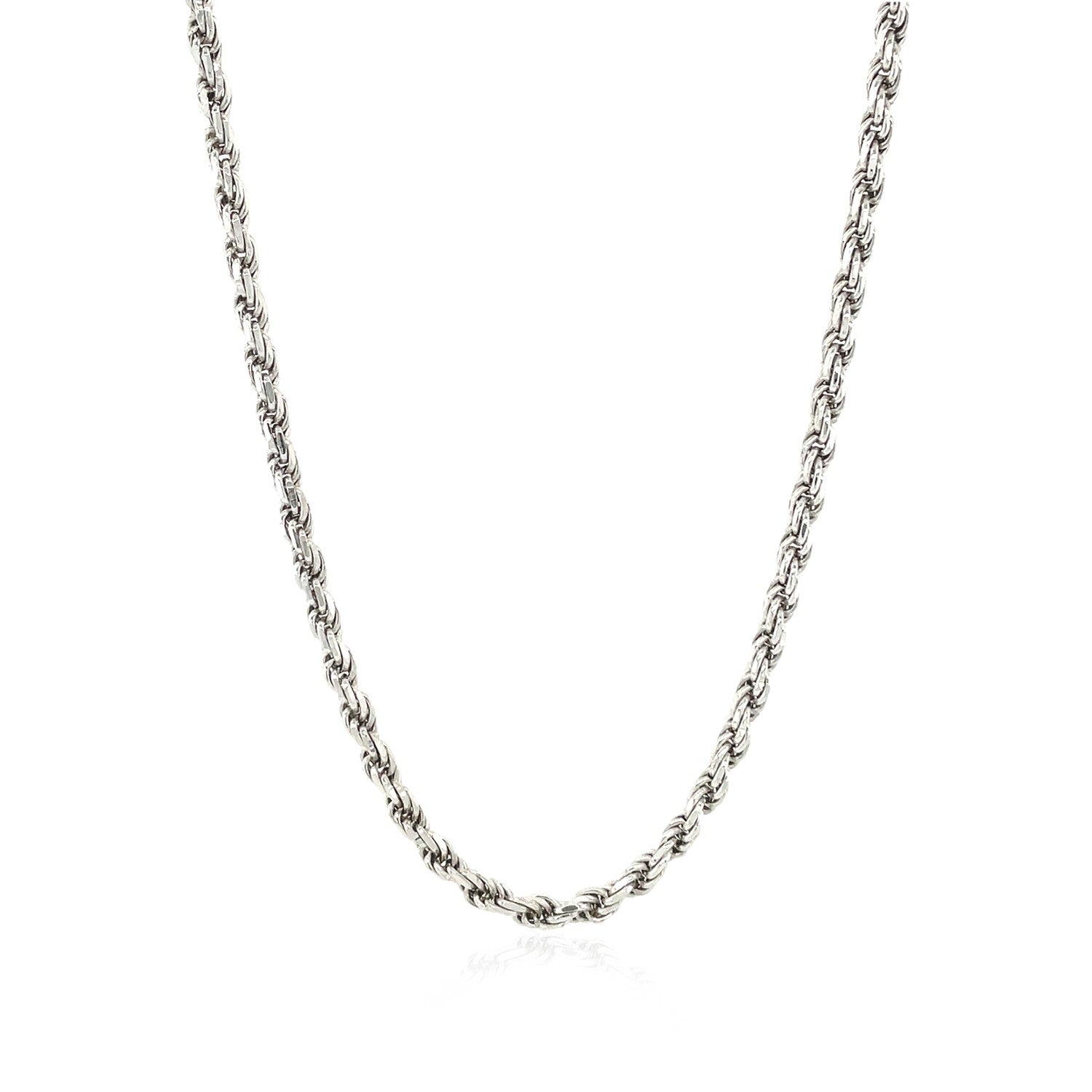 Sterling Silver 2.9mm Diamond Cut Rope Style Chain Bids.com