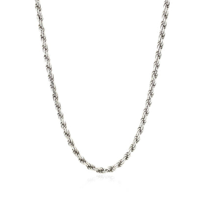 Sterling Silver 2.9mm Diamond Cut Rope Style Chain Bids.com
