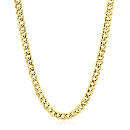 10k Yellow Gold Semi Solid Miami Cuban Chain (4.50 mm) Bids.com