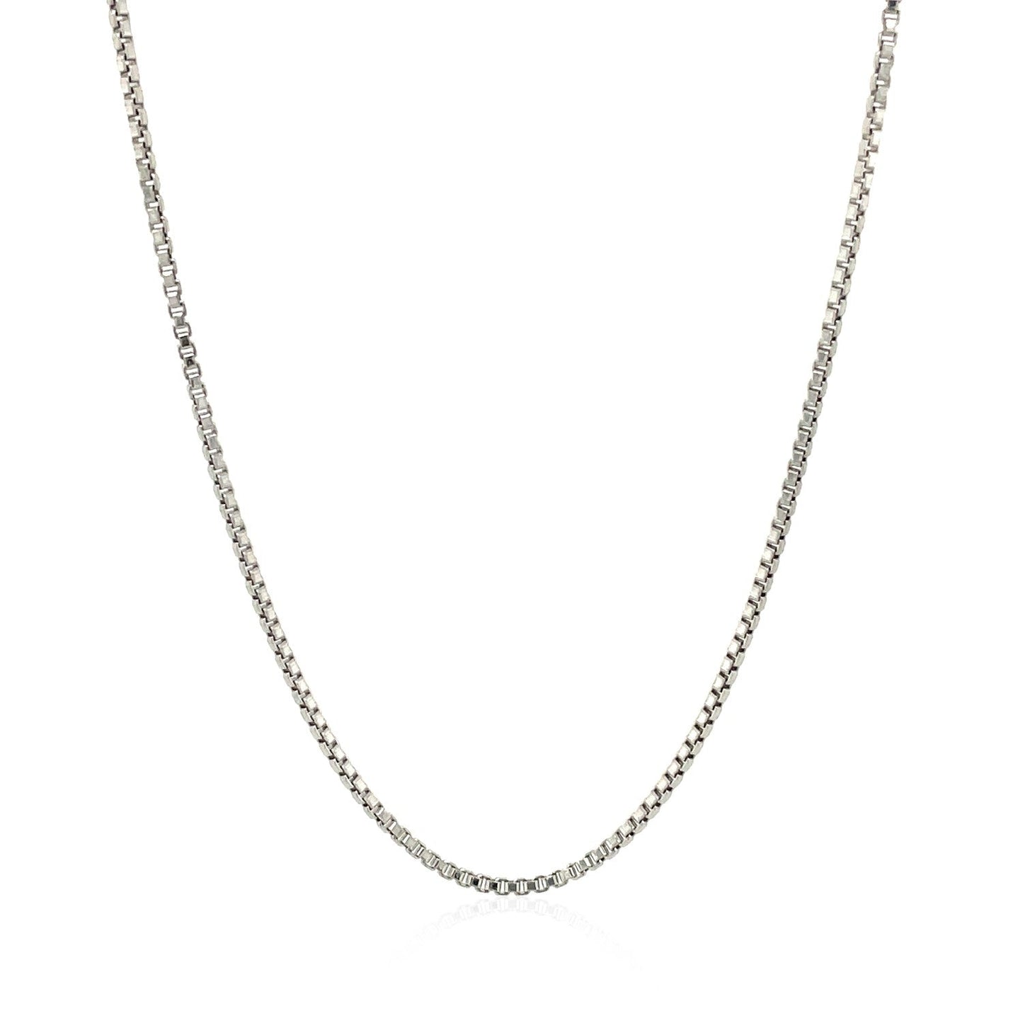 Sterling Silver Rhodium Plated Box Chain 1.3mm Bids.com