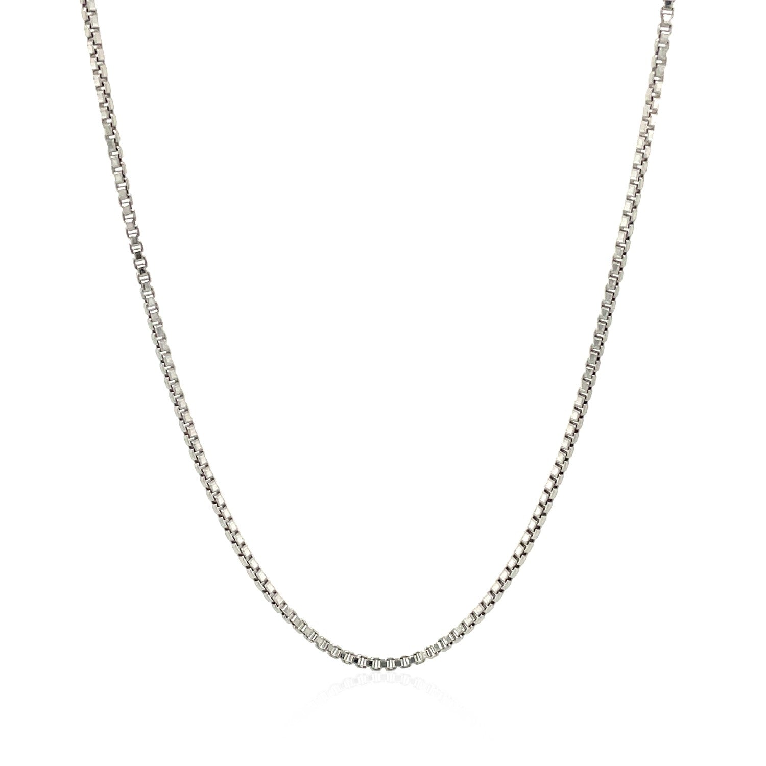 Sterling Silver Rhodium Plated Box Chain 1.3mm Bids.com