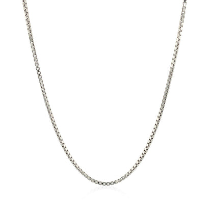 Sterling Silver Rhodium Plated Box Chain 1.3mm Bids.com