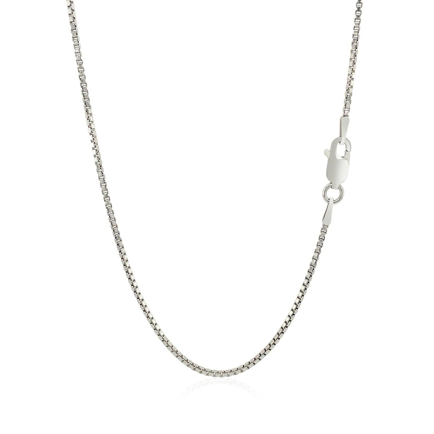 Sterling Silver Rhodium Plated Box Chain 1.3mm Bids.com
