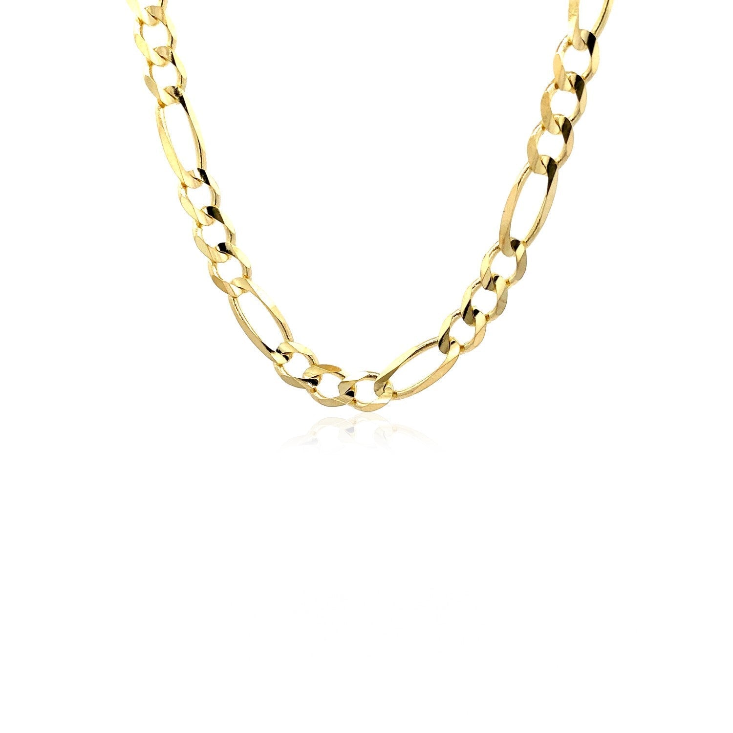 6.0mm 14k Yellow Gold Solid Figaro Chain Bids.com