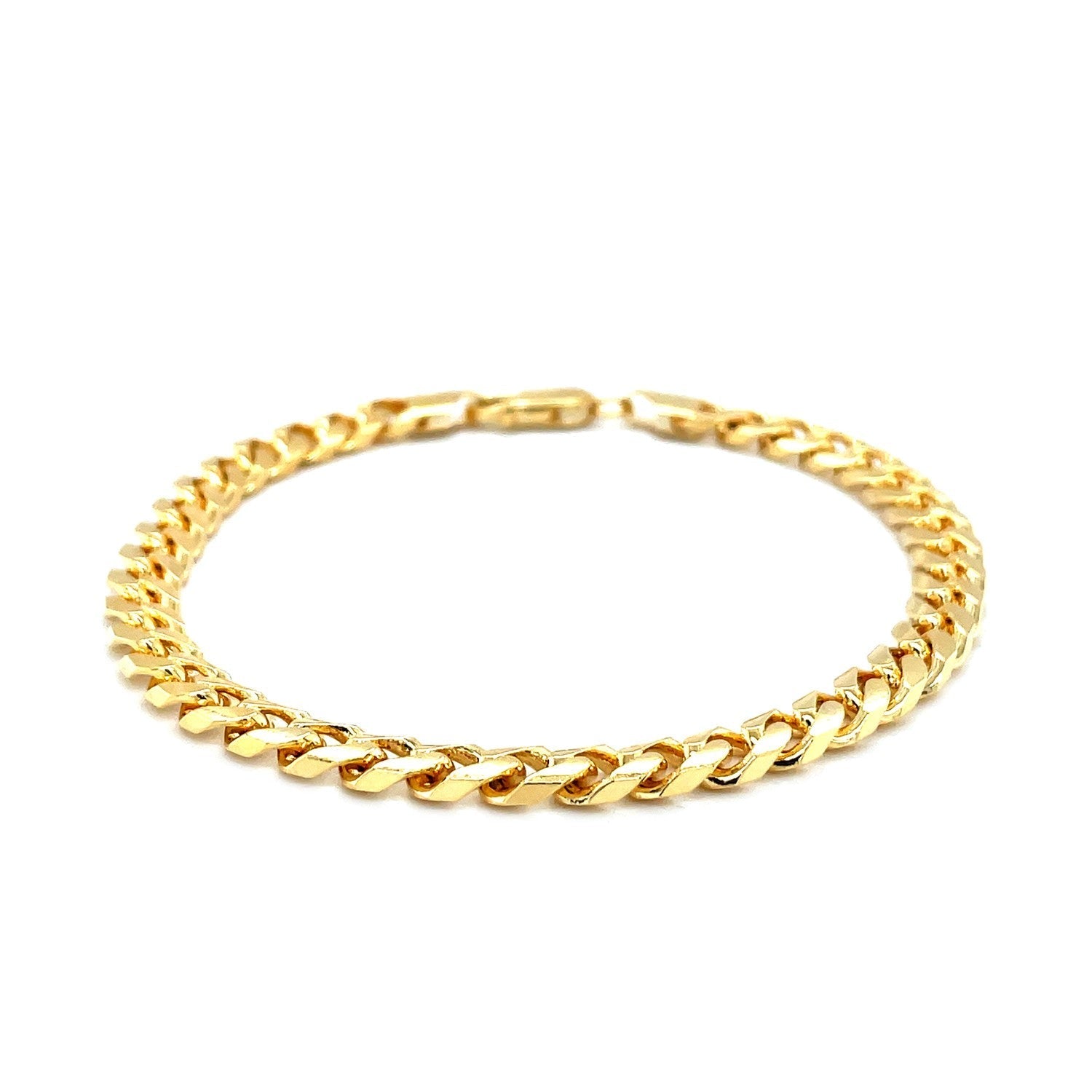 5.8mm 14k Yellow Gold Solid Miami Cuban Bracelet Bids.com