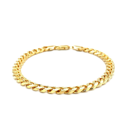 5.8mm 14k Yellow Gold Solid Miami Cuban Bracelet Bids.com