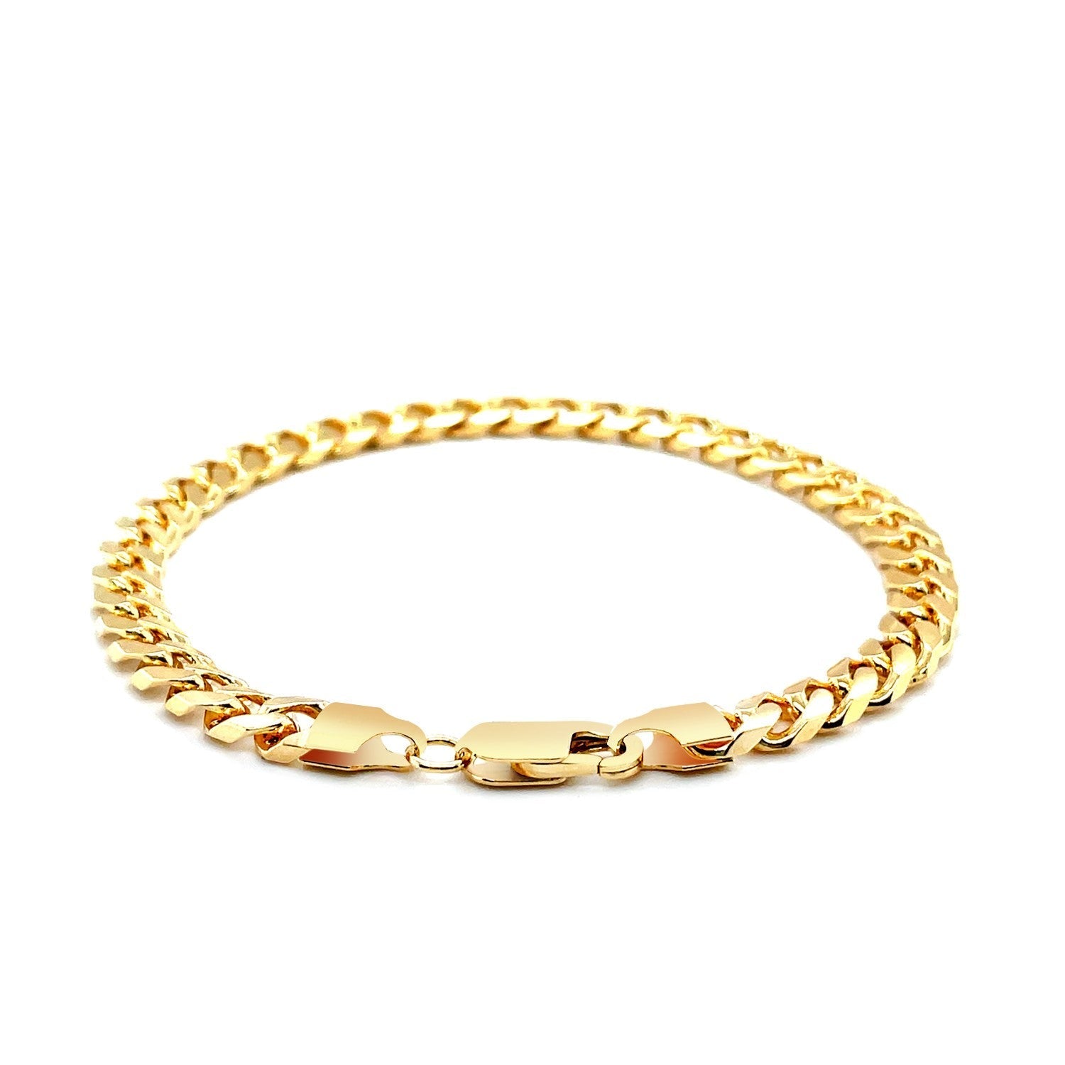 5.8mm 14k Yellow Gold Solid Miami Cuban Bracelet Bids.com