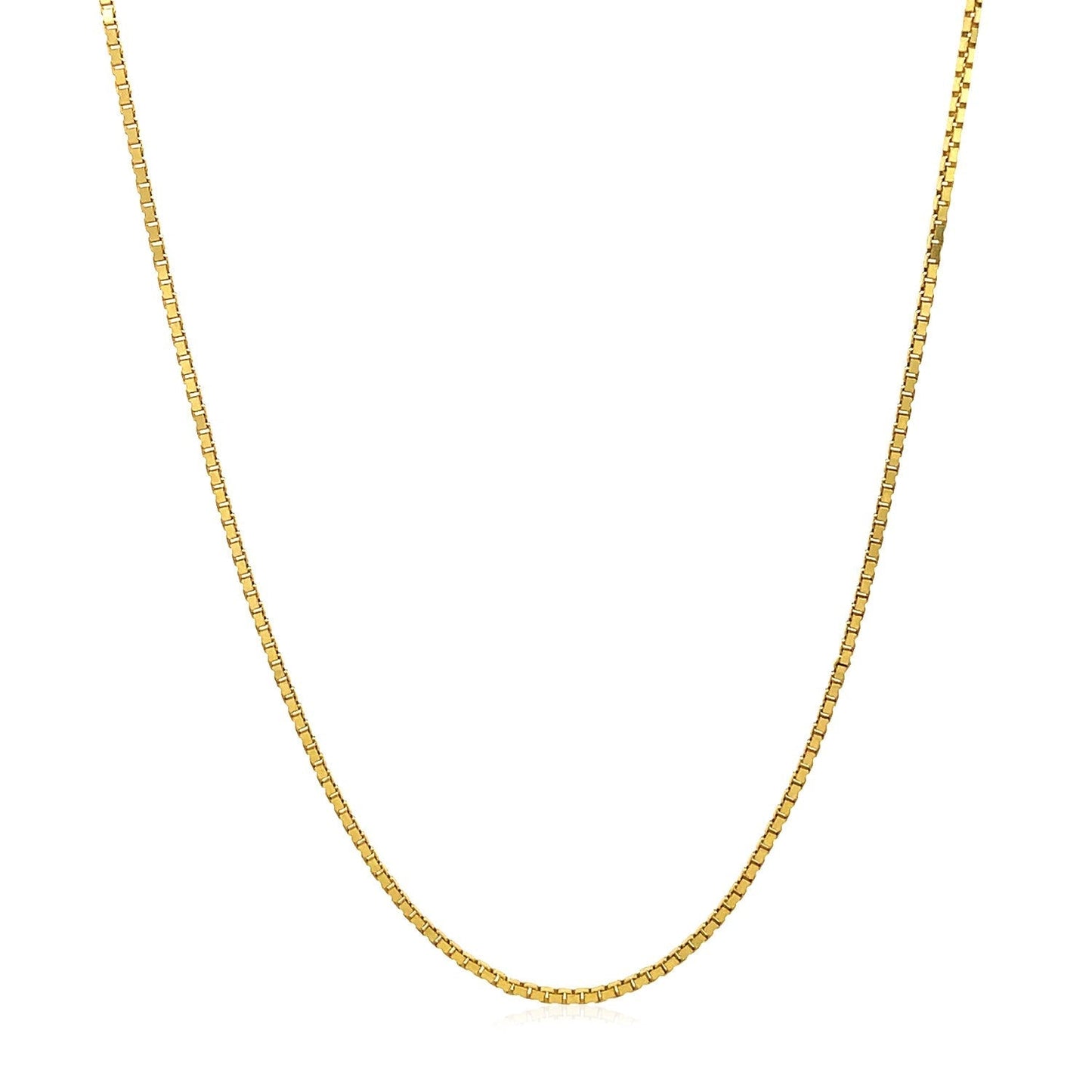 14k Yellow Gold Adjustable Box Chain (1.10 mm) Bids.com
