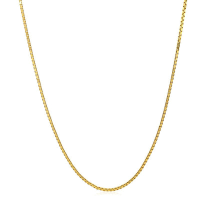 14k Yellow Gold Adjustable Box Chain (1.10 mm) Bids.com