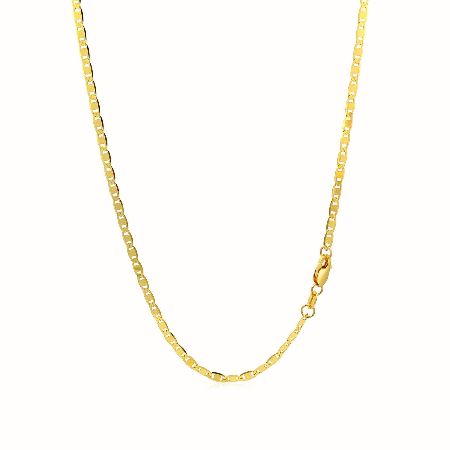 2.3mm 10k Yellow Gold Mariner Link Chain Bids.com