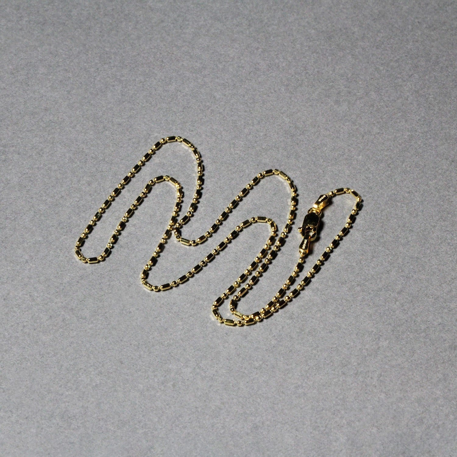14k Yellow Gold Diamond-Cut Alternating Bead Chain 1.2mm Bids.com