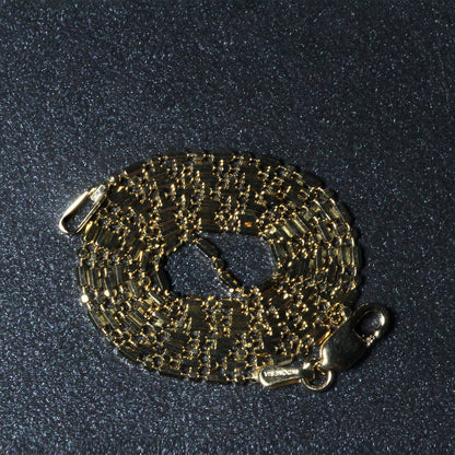 14k Yellow Gold Diamond-Cut Alternating Bead Chain 1.2mm Bids.com
