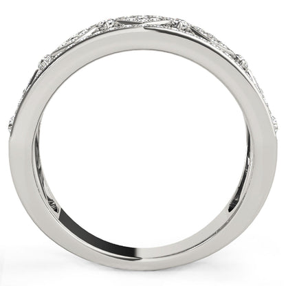 Diamond Studded Square Motif Ring in 14k White Gold (1/2 cttw) Bids.com