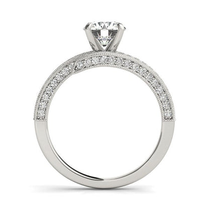 14k White Gold Round Diamond Bypass Style Engagement Ring (1 1/2 cttw) Bids.com