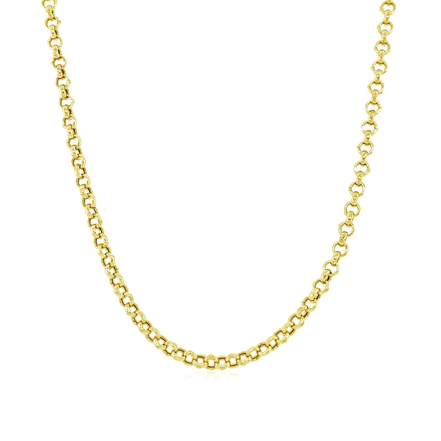 2.3mm 10k Yellow Gold Rolo Chain Bids.com