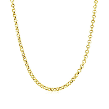 2.3mm 10k Yellow Gold Rolo Chain Bids.com
