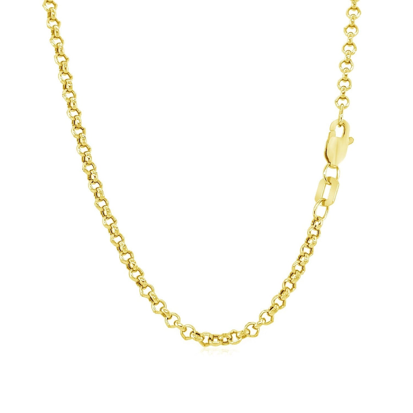 2.3mm 10k Yellow Gold Rolo Chain Bids.com