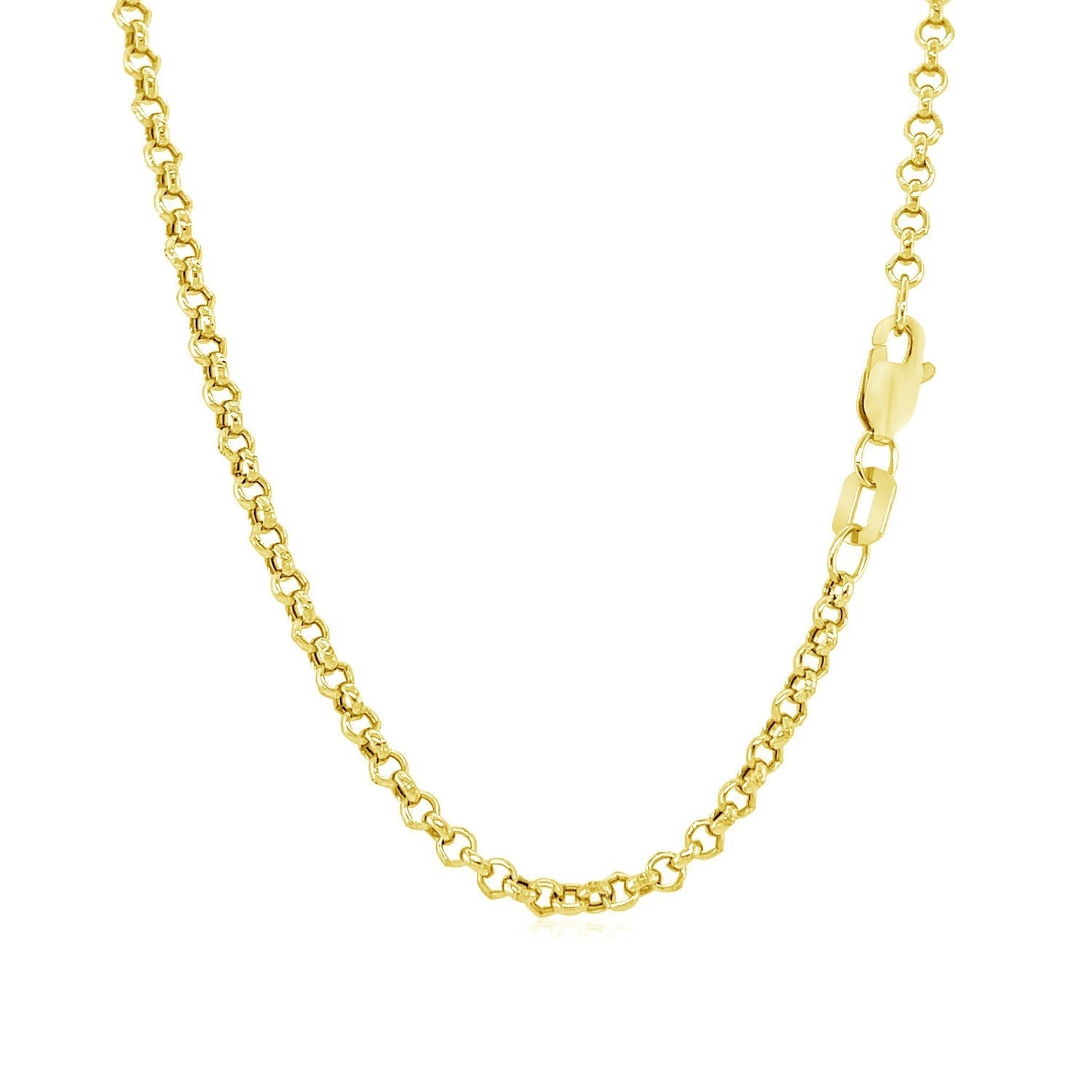 2.3mm 10k Yellow Gold Rolo Chain Bids.com