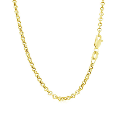 2.3mm 10k Yellow Gold Rolo Chain Bids.com