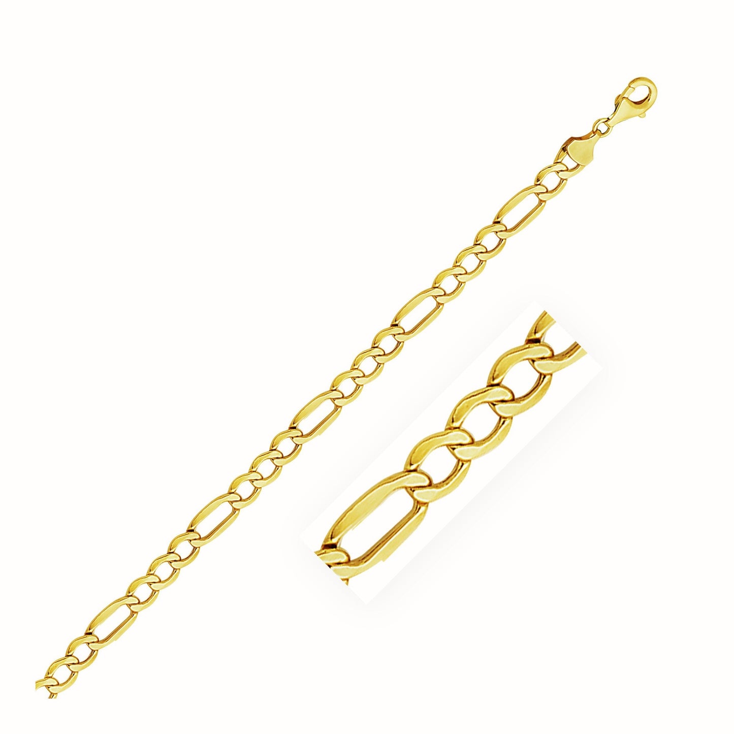6.5mm 14k Yellow Gold Lite Figaro Chain Bids.com