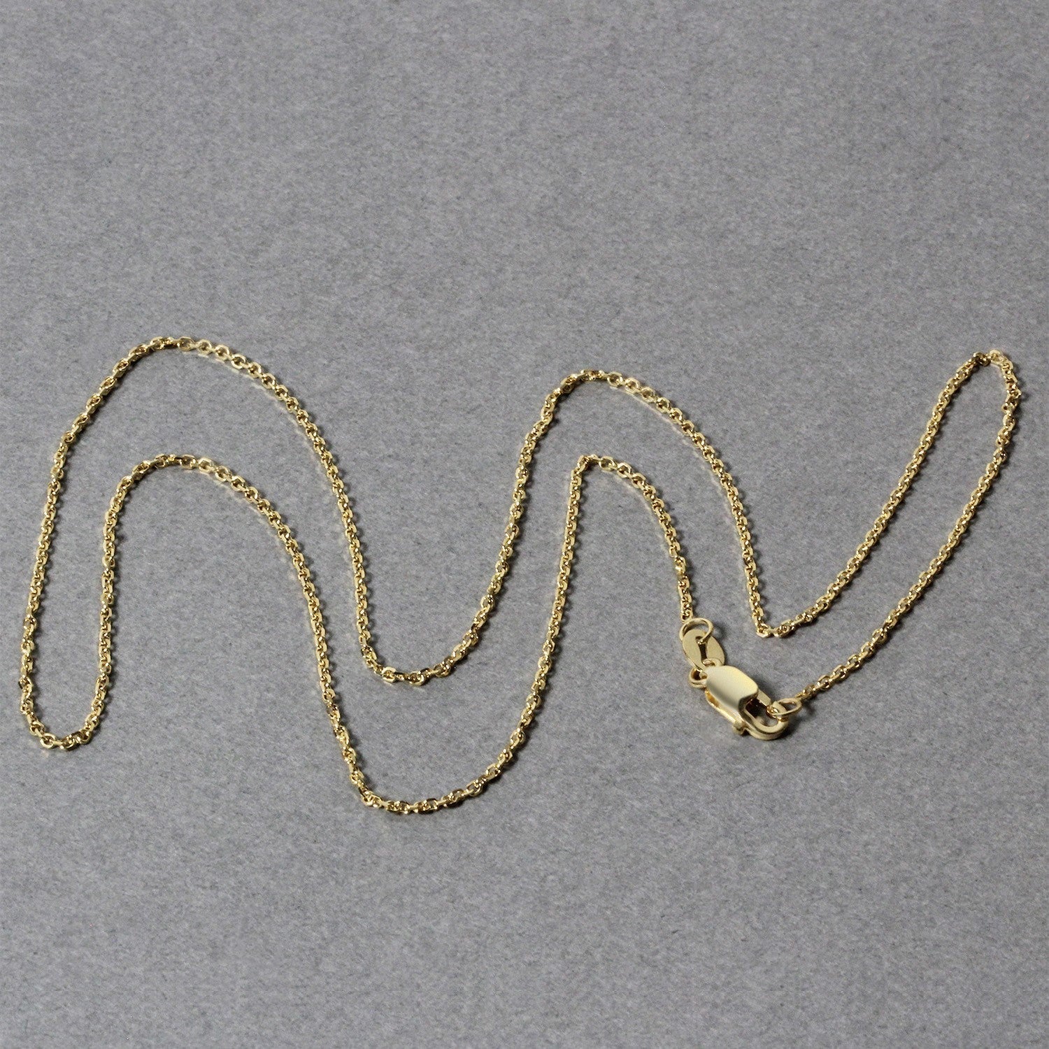 10k Yellow Gold Diamond Cut Cable Link Chain (1.10 mm) Bids.com