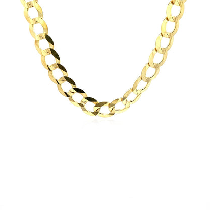 8.2mm 14k Yellow Gold Solid Curb Chain Bids.com
