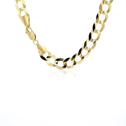 8.2mm 14k Yellow Gold Solid Curb Chain Bids.com