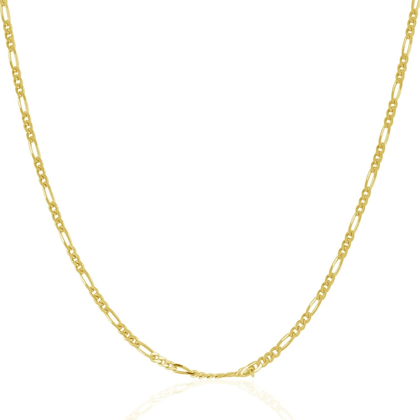 14k Yellow Gold Solid Figaro Chain 1.9mm Bids.com