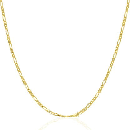 14k Yellow Gold Solid Figaro Chain 1.9mm Bids.com