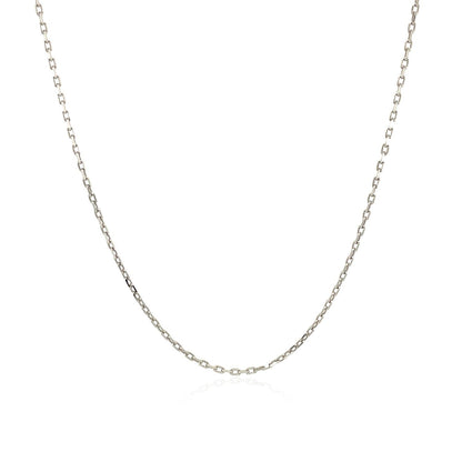 Sterling Silver Rhodium Plated Cable Chain 1.1mm Bids.com