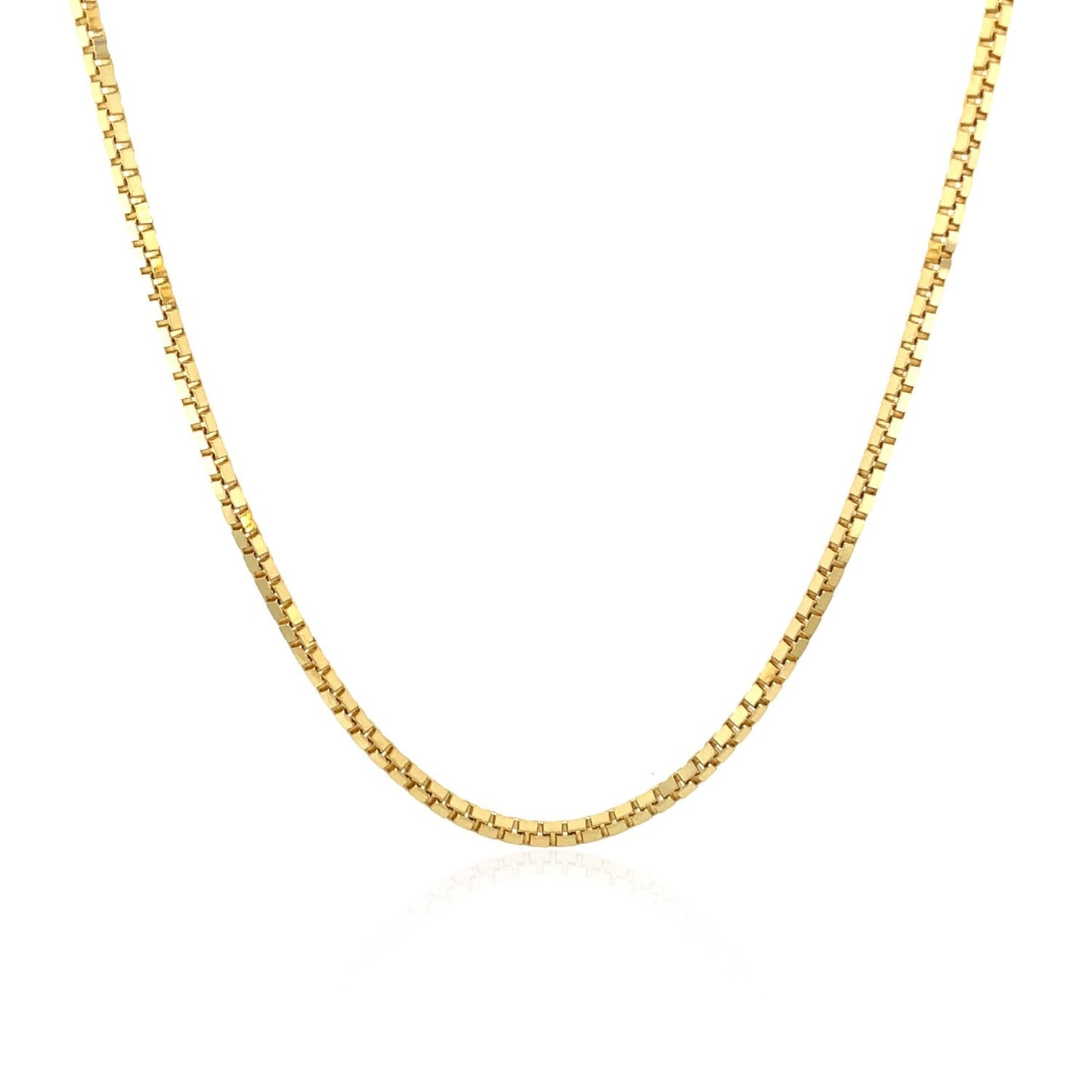 14k Yellow Gold Classic Box Chain 1.4mm Bids.com
