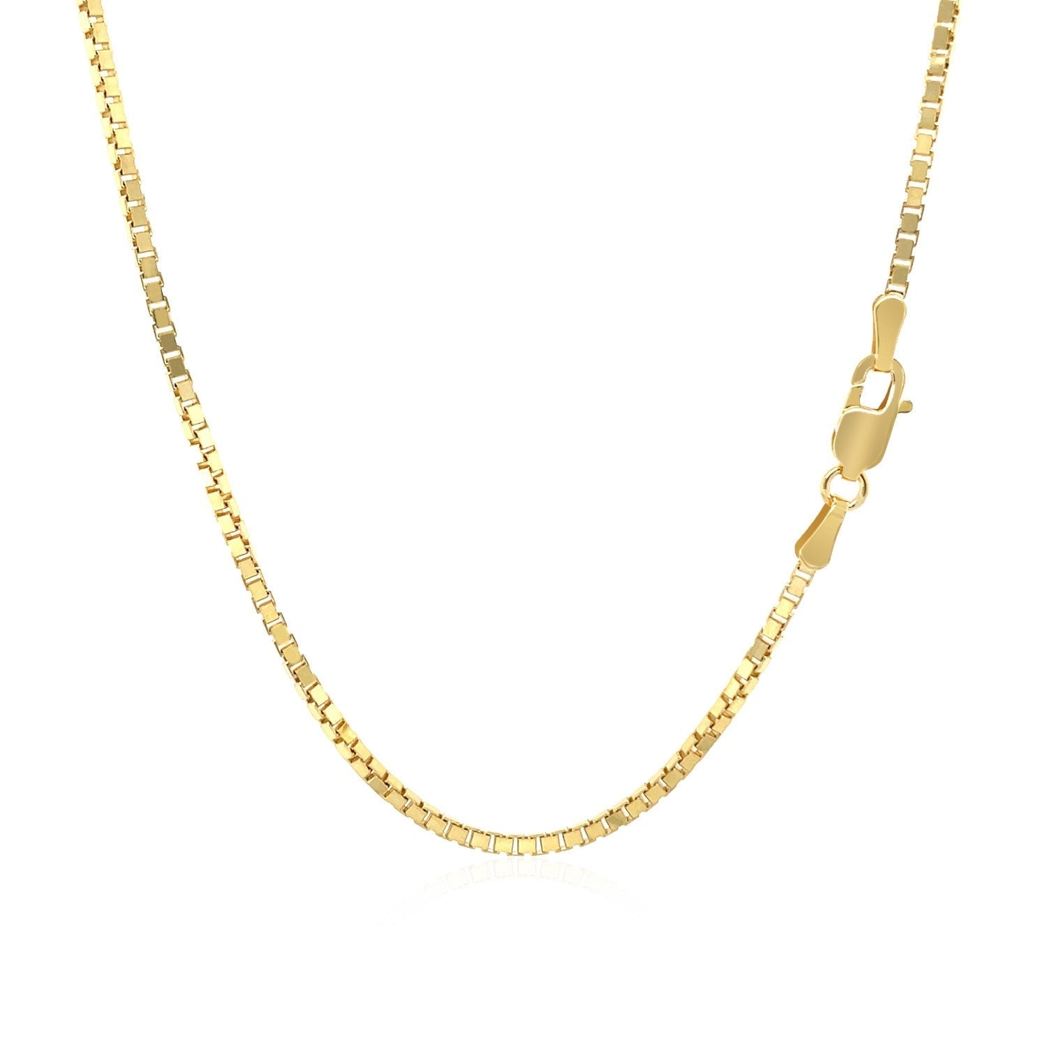 14k Yellow Gold Classic Box Chain 1.4mm Bids.com