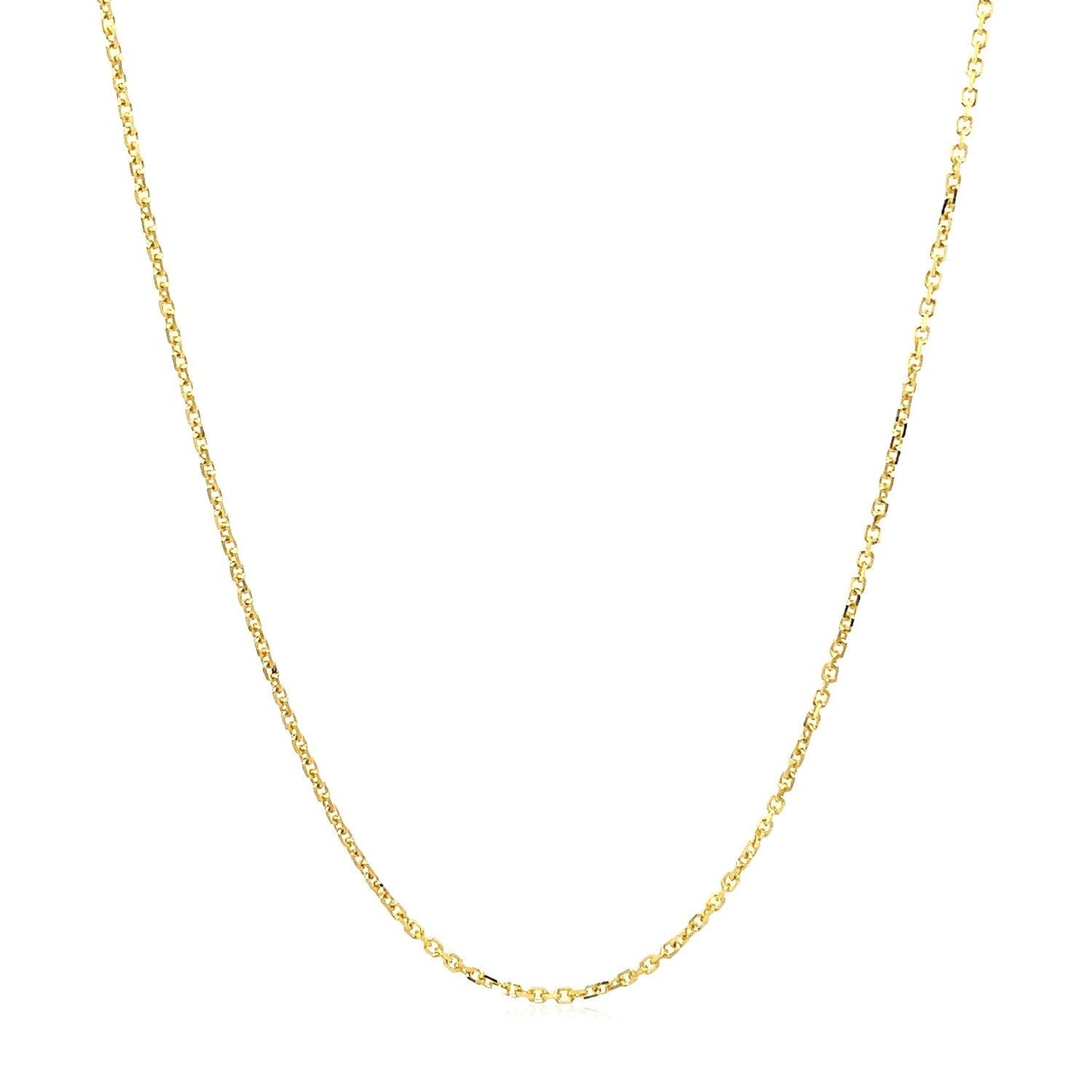 18k Yellow Gold Cable Chain 1.1mm Bids.com