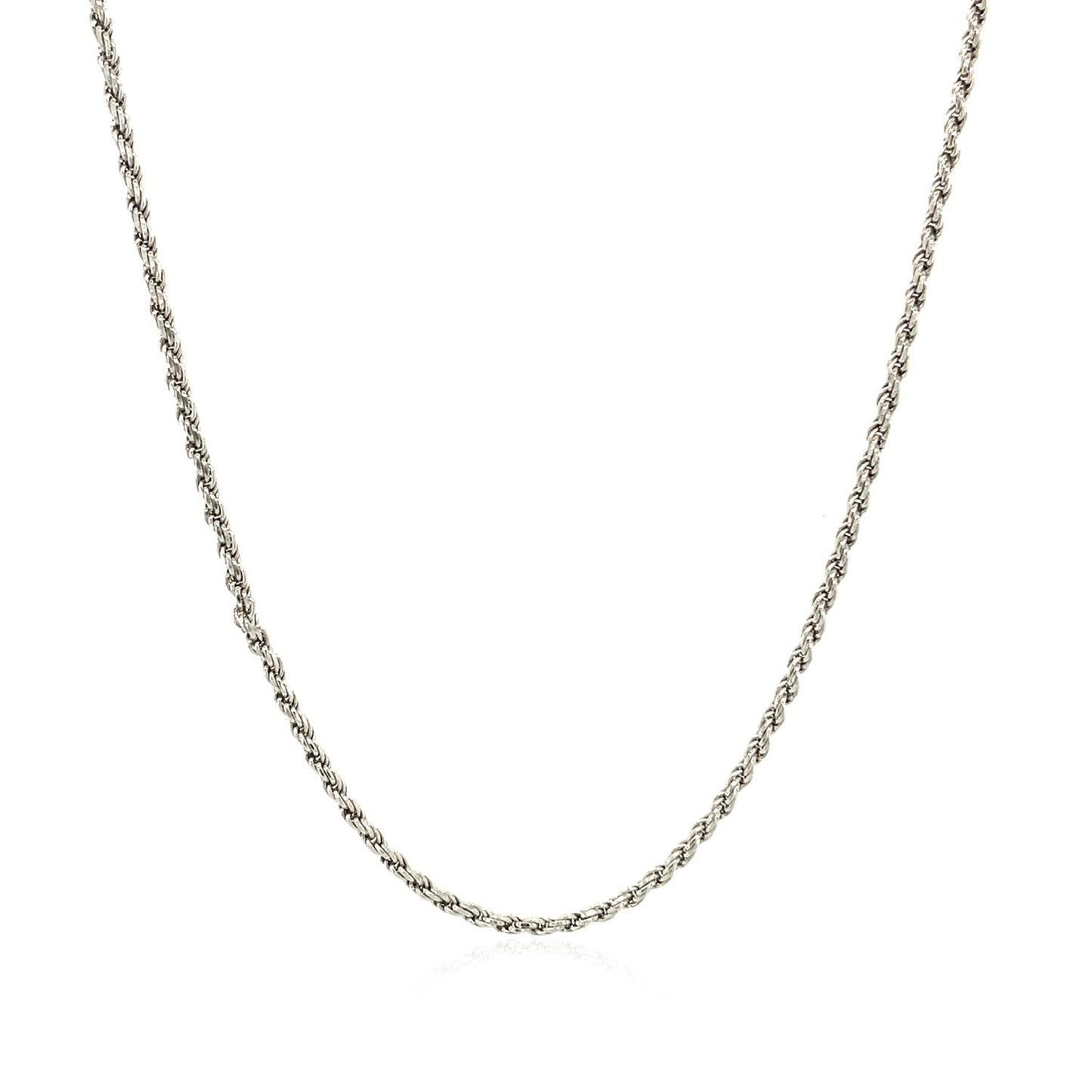 Sterling Silver 1.4mm Diamond Cut Rope Style Chain Bids.com