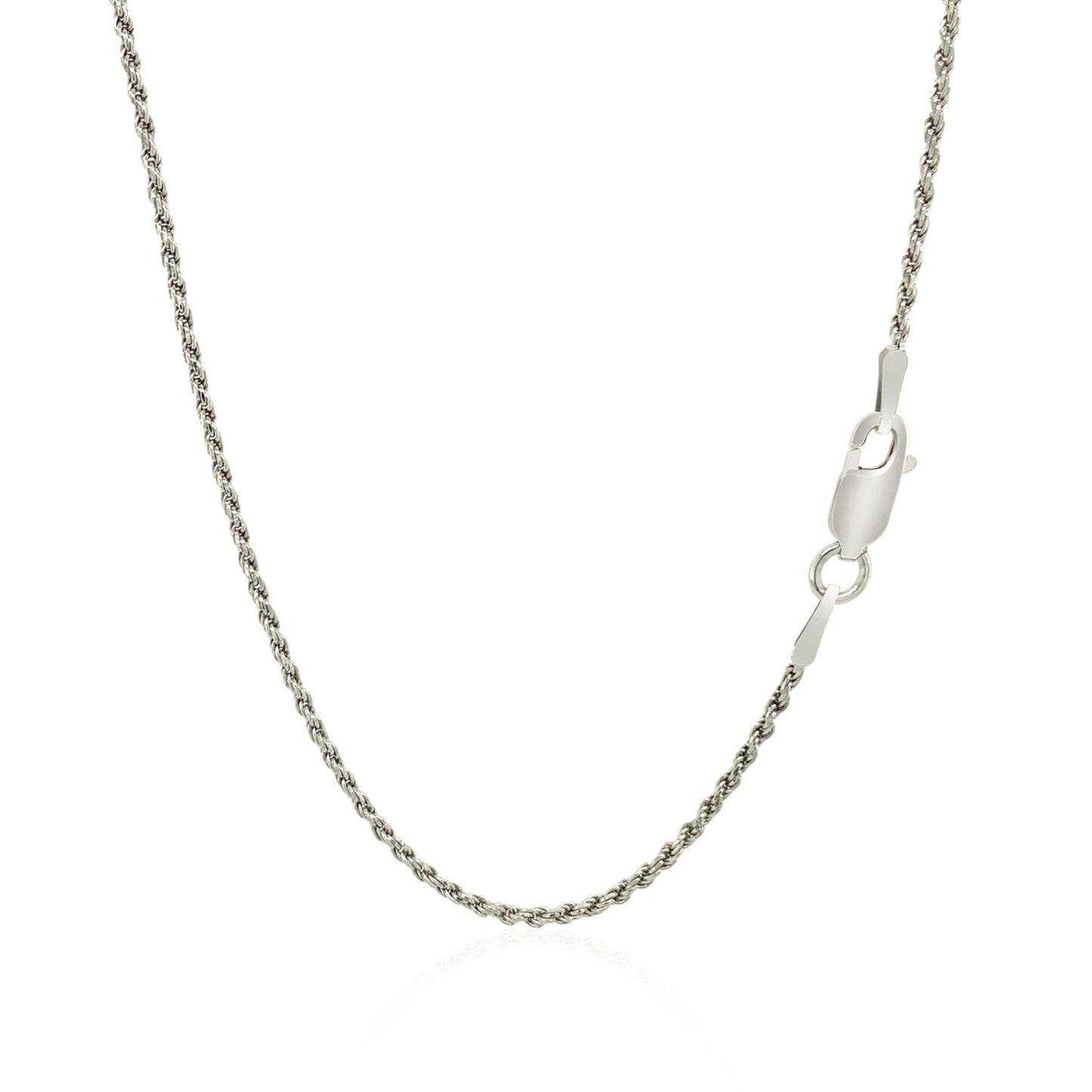 Sterling Silver 1.4mm Diamond Cut Rope Style Chain Bids.com
