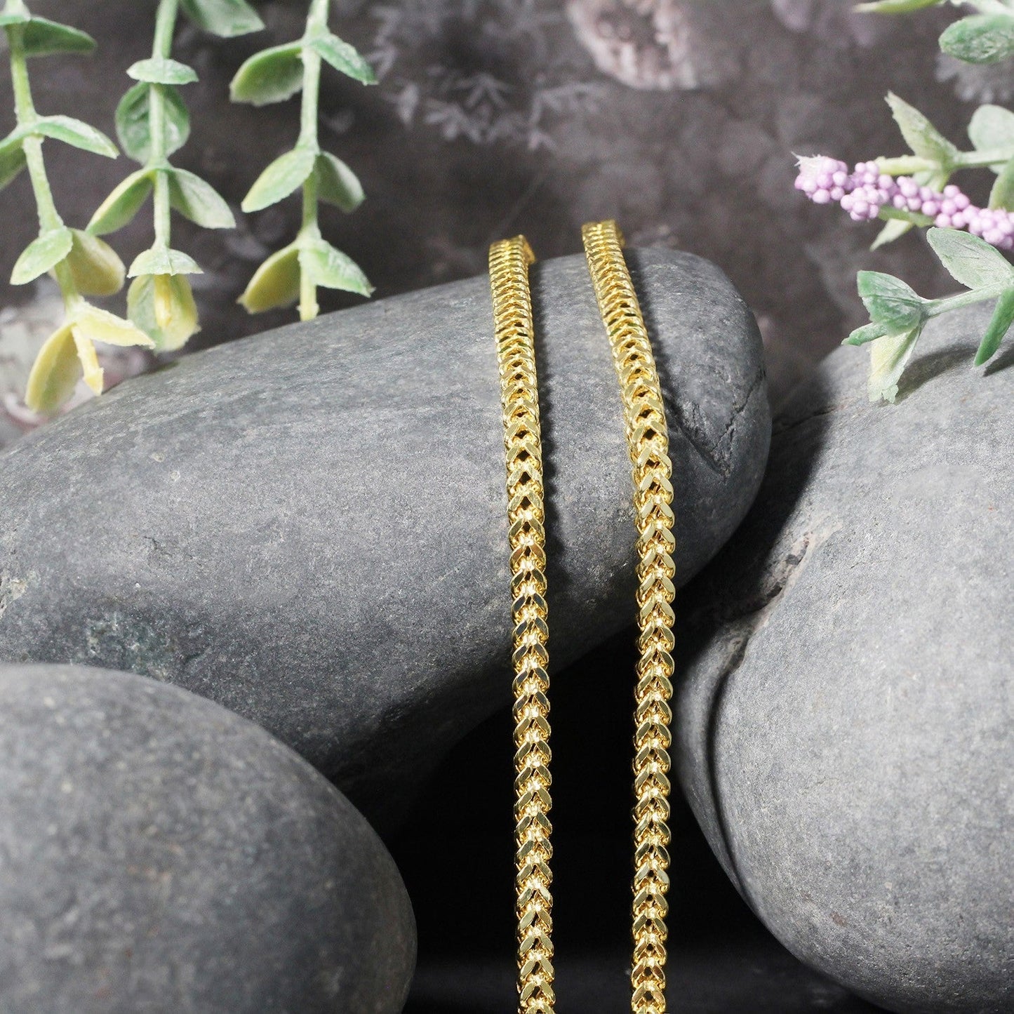 14k Yellow Gold Light Weight Wheat Chain (3.20 mm) Bids.com