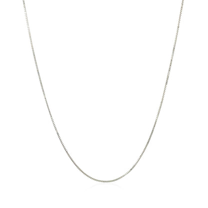 10k White Gold Classic Box Chain 0.6mm Bids.com
