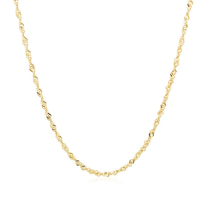 14k Yellow Gold Singapore Chain 1.5mm Bids.com
