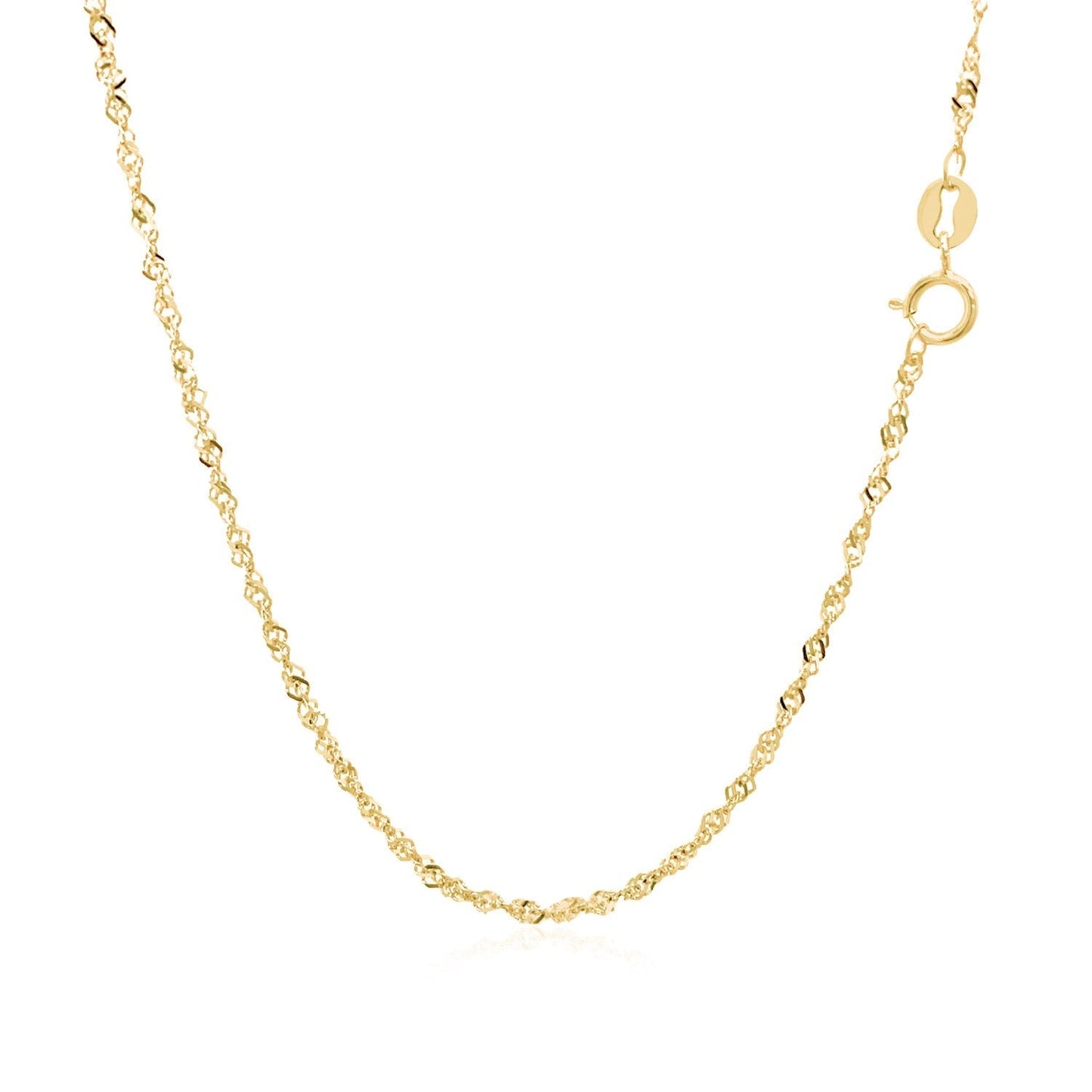 14k Yellow Gold Singapore Chain 1.5mm Bids.com