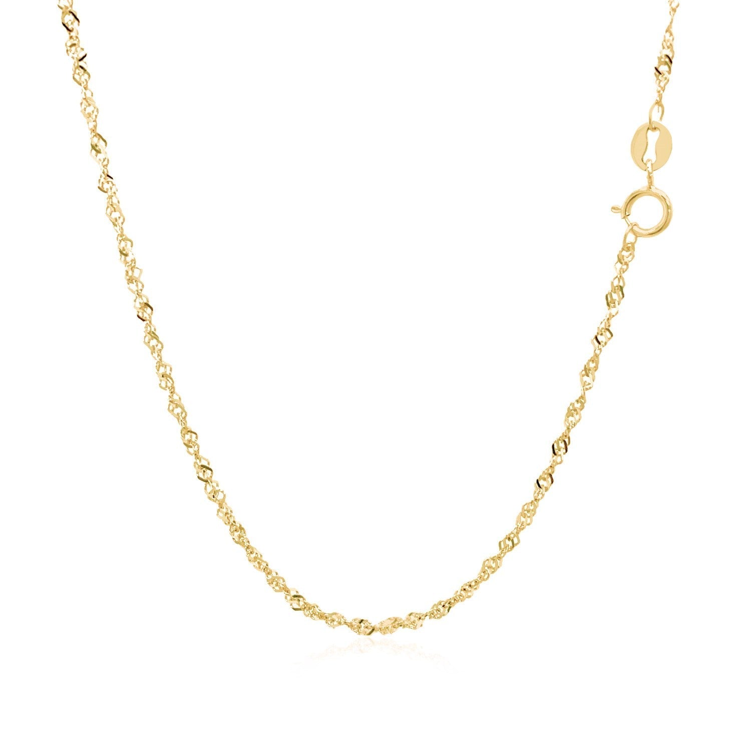 14k Yellow Gold Singapore Chain 1.5mm Bids.com