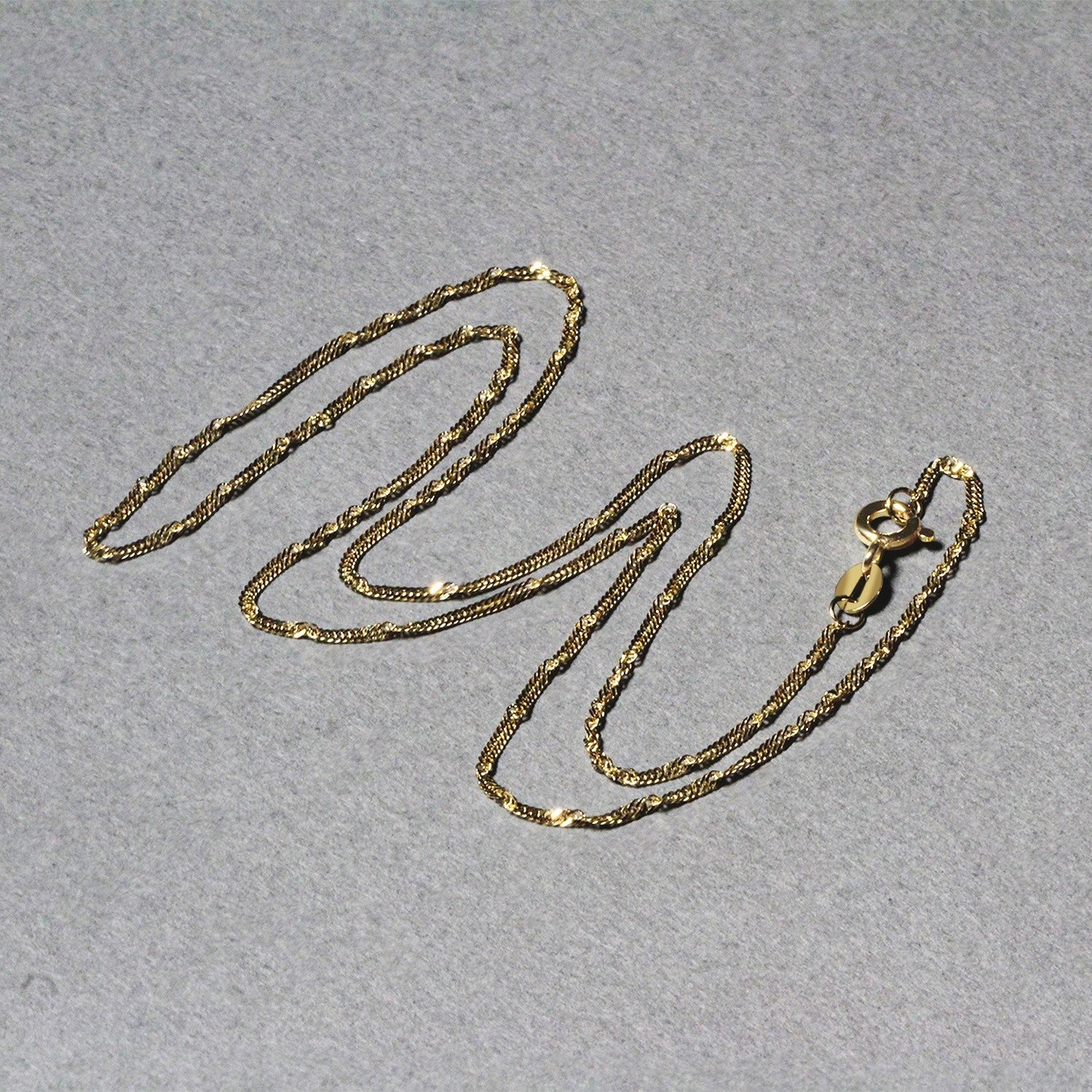 14k Yellow Gold Singapore Chain 1.5mm Bids.com