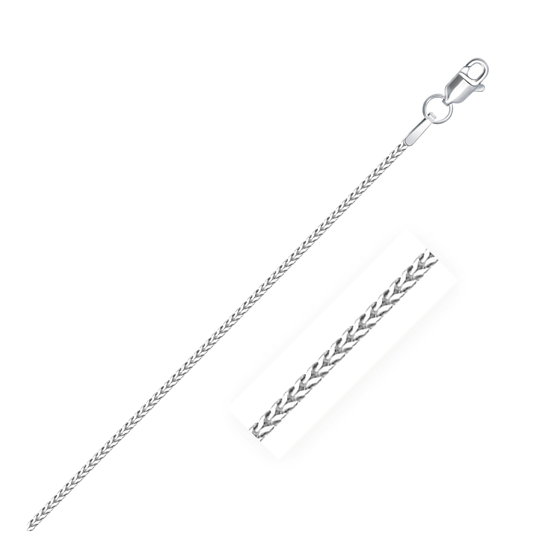 14k White Gold Franco Chain 0.9mm Bids.com