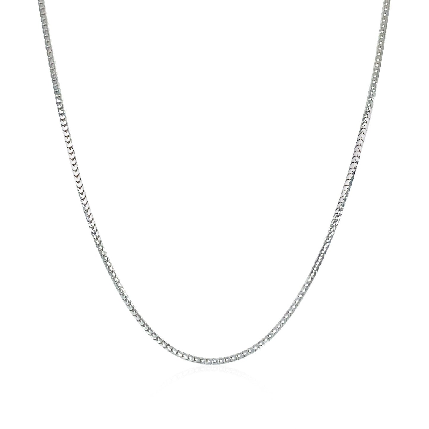 14k White Gold Franco Chain 0.9mm Bids.com