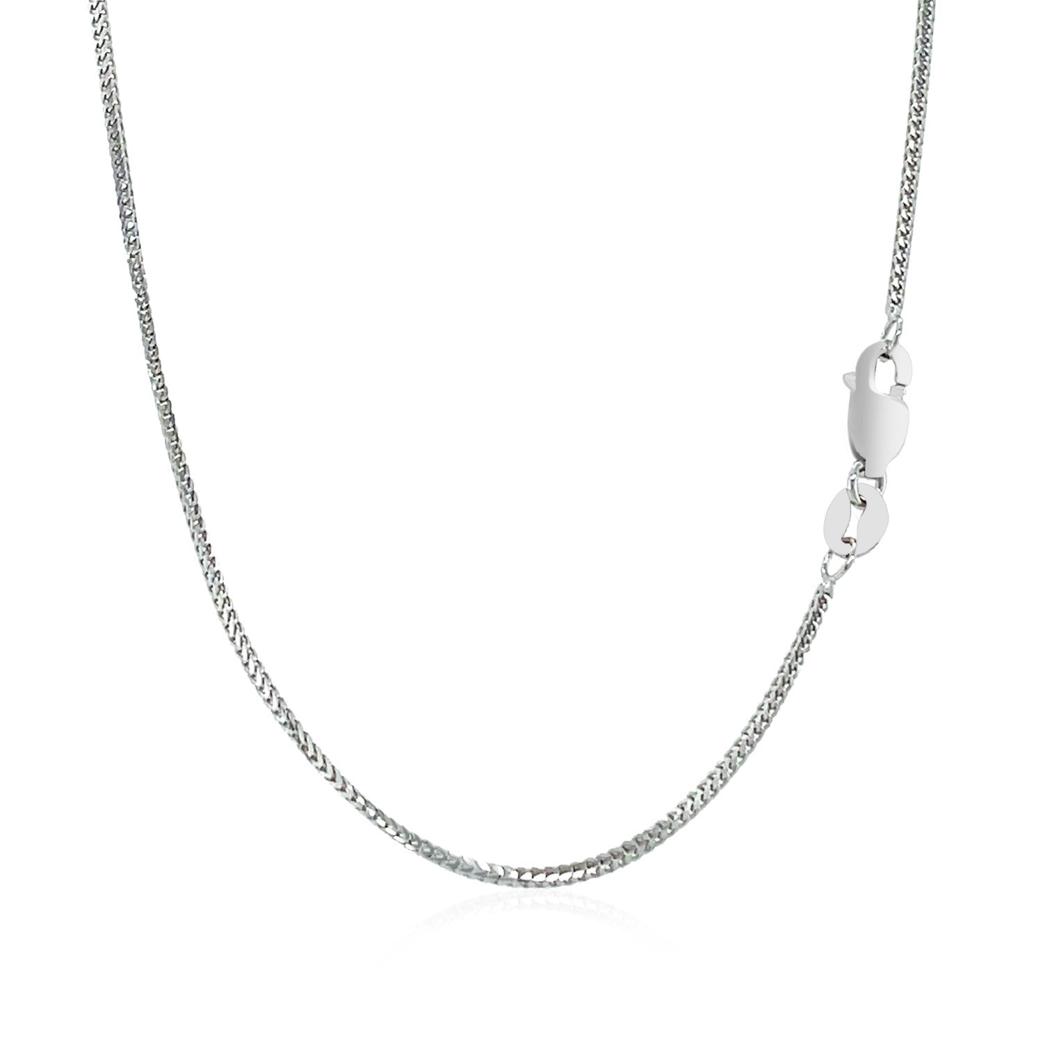 14k White Gold Franco Chain 0.9mm Bids.com