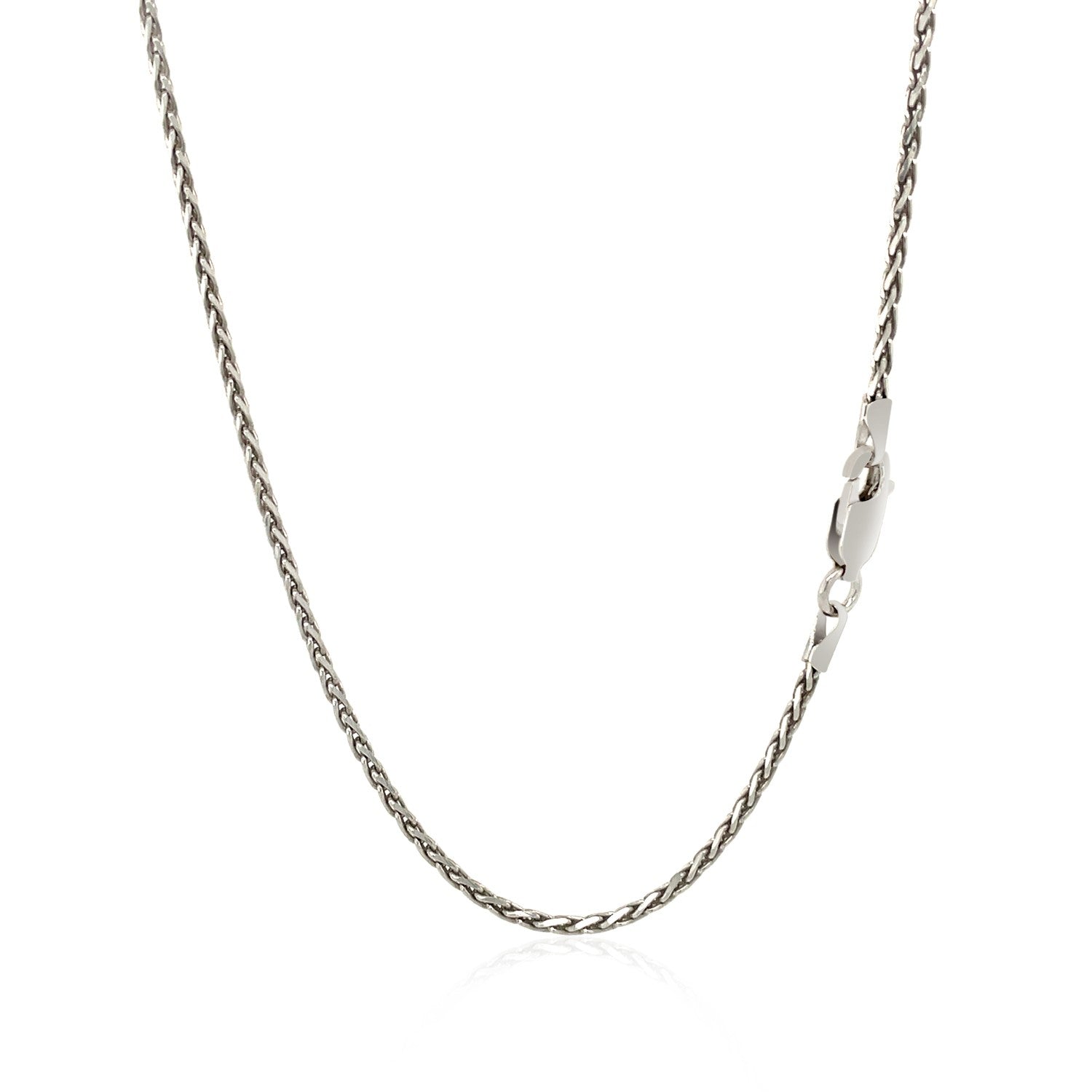 Sterling Silver Rhodium Plated Wheat Chain 1.5mm Bids.com